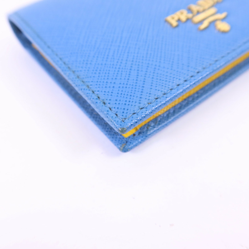 PRADA 牛皮皮革Wallet金扣錢包-11