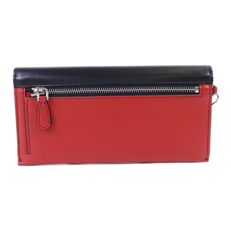 PRADA 牛皮皮革Clutch銀扣手拿包-1