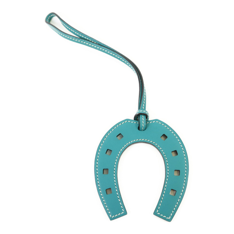 HERMES Swift皮革Paddock Horse Shoes Charm掛飾-0