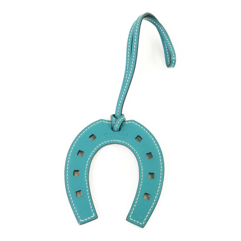 HERMES Swift皮革Paddock Horse Shoes Charm掛飾-1