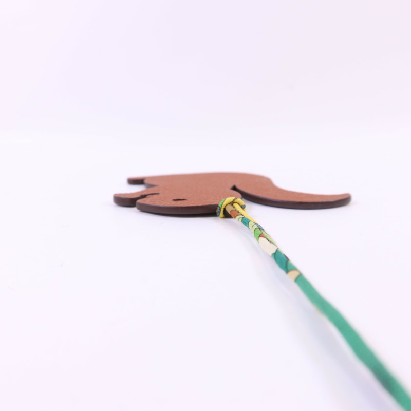 HERMES Clemence皮革Petit H Squirrel Charm掛飾-4