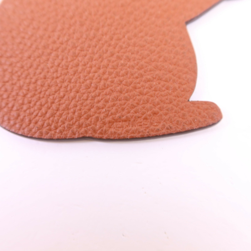 HERMES Clemence皮革Petit H Squirrel Charm掛飾-6