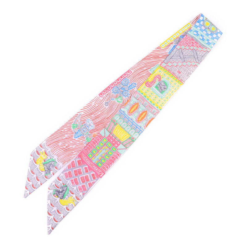 HERMES 絲質Twilly絲巾-0