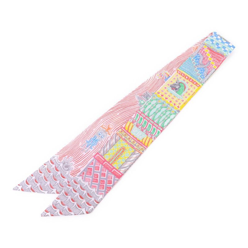 HERMES 絲質Twilly絲巾-1