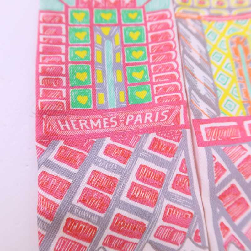 HERMES 絲質Twilly絲巾-4
