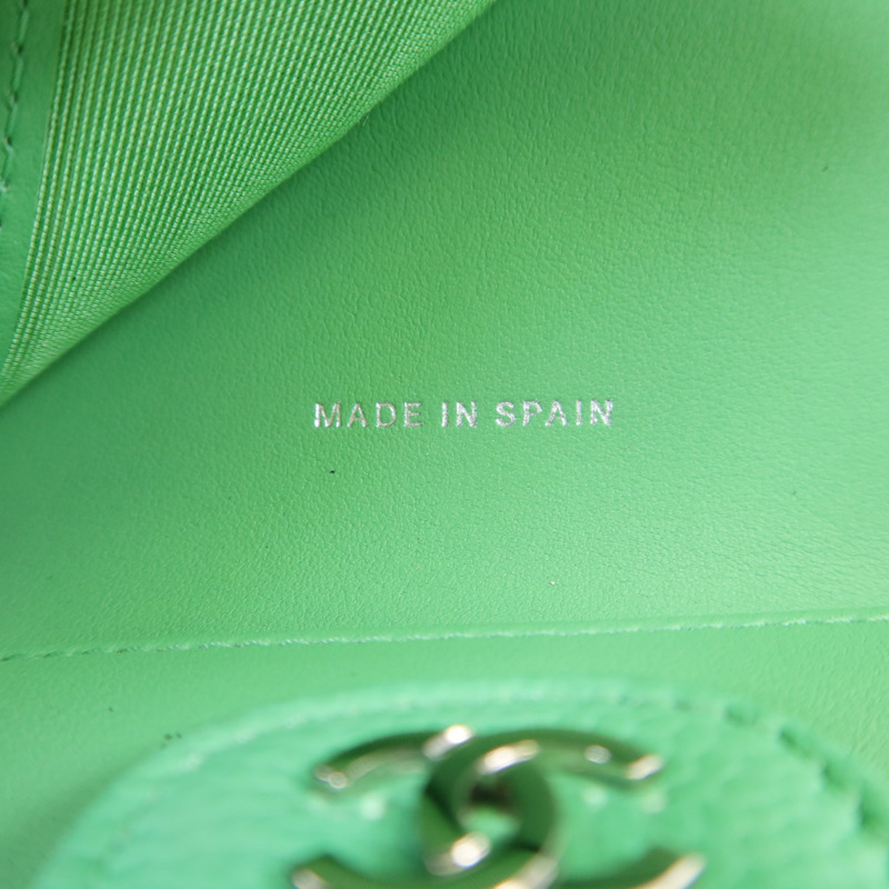 CHANEL 牛皮皮革Three-fold Wallet銀扣錢包-7