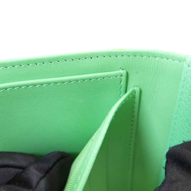 CHANEL 牛皮皮革Three-fold Wallet銀扣錢包-16