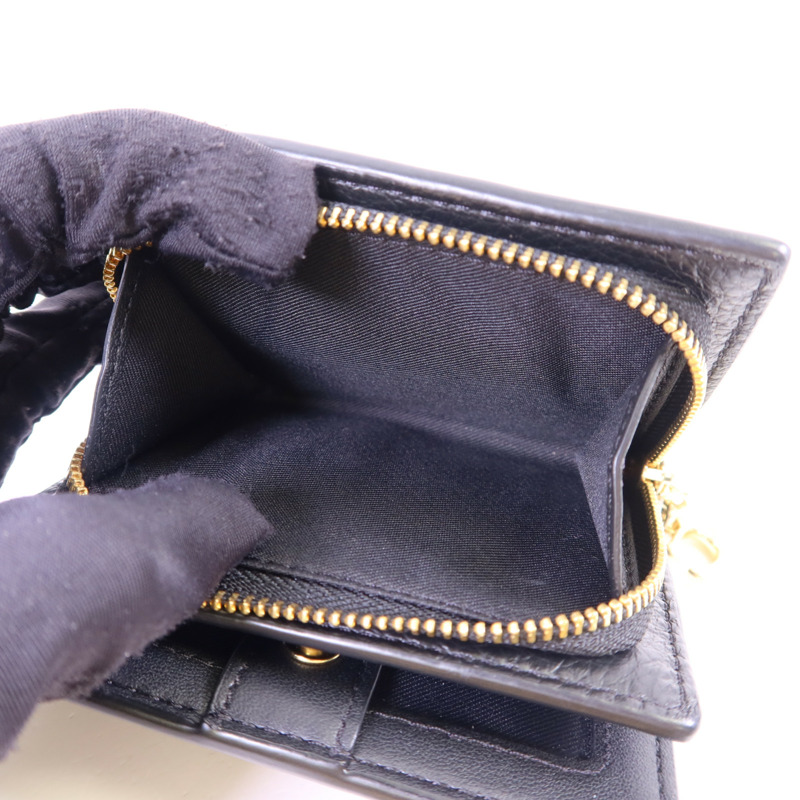 COACH 牛皮皮革Wallet金扣錢包-6