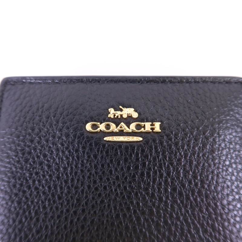 COACH 牛皮皮革Wallet金扣錢包-8