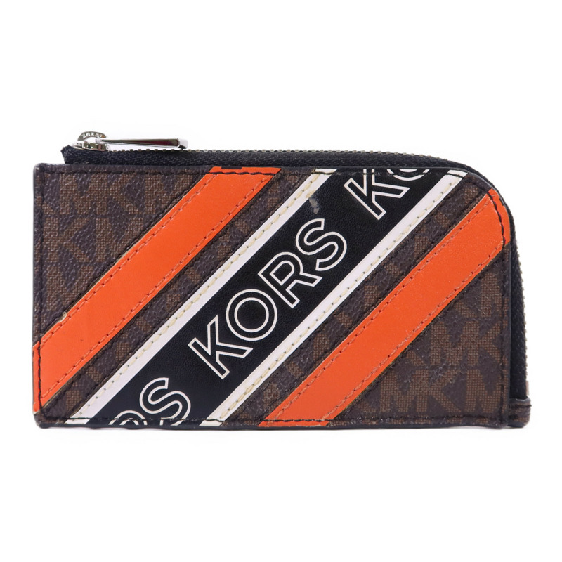 Michael Kors 牛皮皮革Wallet銀扣卡片套-0