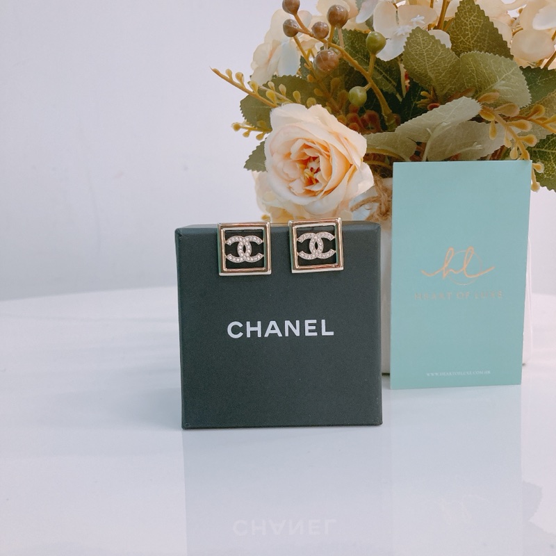 MS0560 CHANEL香奈兒經典CC字加方形耳環 EARRINGS CC LOGO WITH SQUARE-1