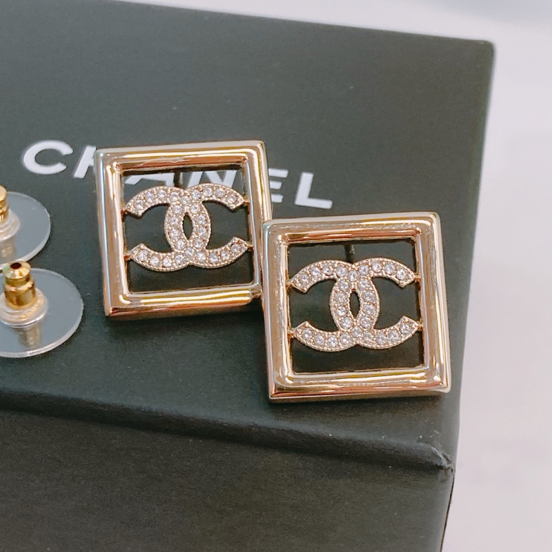 MS0560 CHANEL香奈兒經典CC字加方形耳環 EARRINGS CC LOGO WITH SQUARE-2