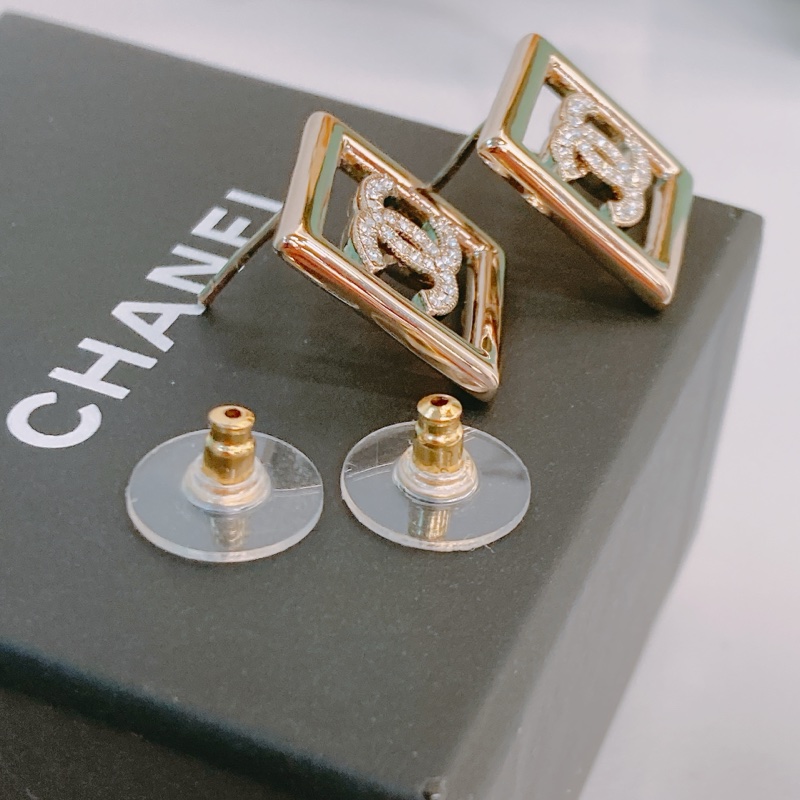 MS0560 CHANEL香奈兒經典CC字加方形耳環 EARRINGS CC LOGO WITH SQUARE-3