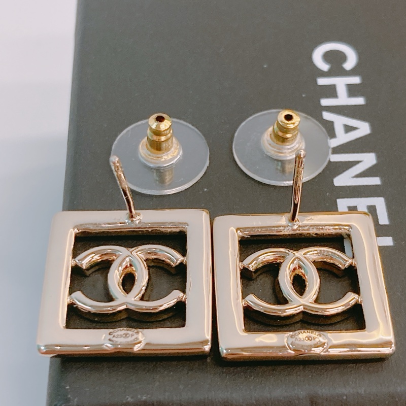 MS0560 CHANEL香奈兒經典CC字加方形耳環 EARRINGS CC LOGO WITH SQUARE-5