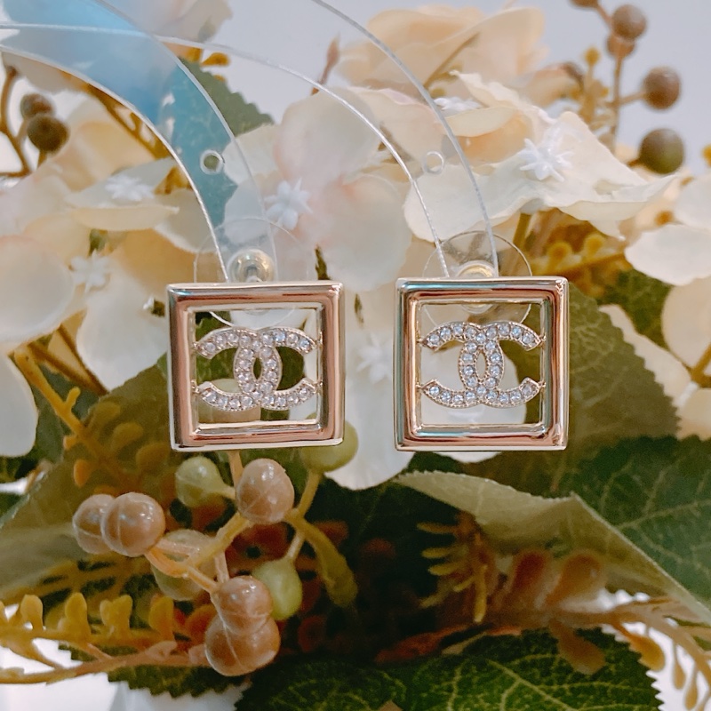 MS0560 CHANEL香奈兒經典CC字加方形耳環 EARRINGS CC LOGO WITH SQUARE-7