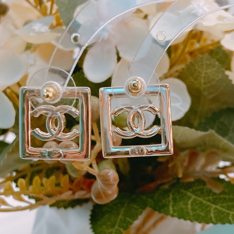 MS0560 CHANEL香奈兒經典CC字加方形耳環 EARRINGS CC LOGO WITH SQUARE-8