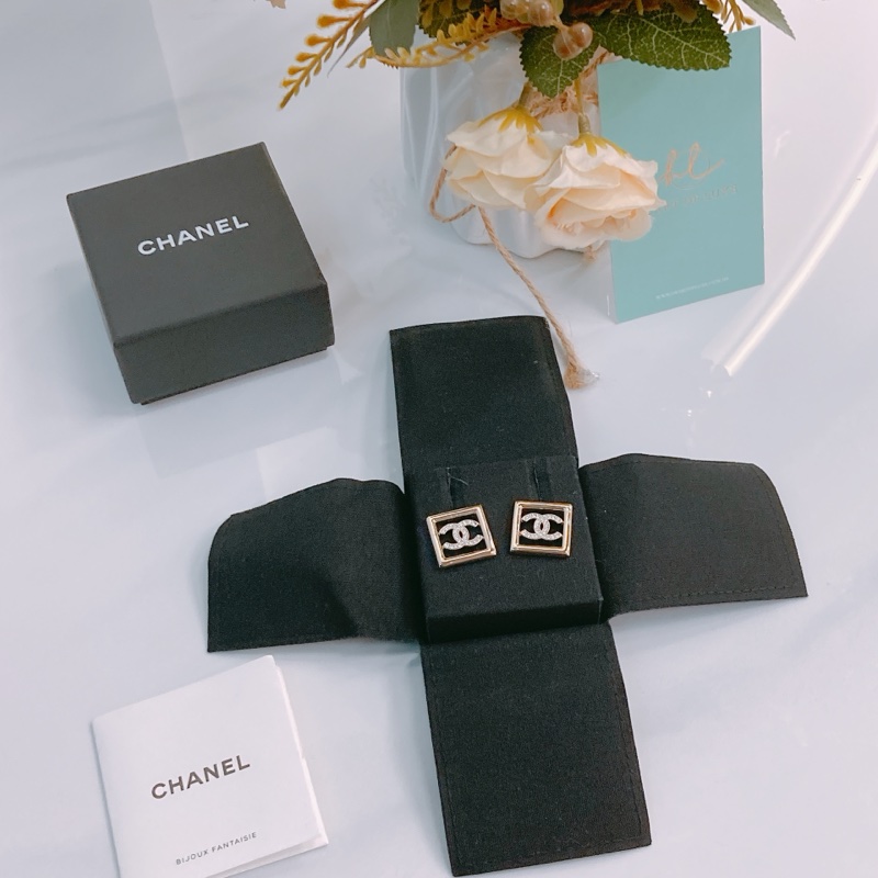 MS0560 CHANEL香奈兒經典CC字加方形耳環 EARRINGS CC LOGO WITH SQUARE-9