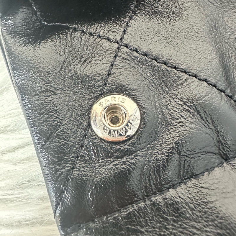 Chanel AS3260 黑皮銀鏈22bag 小號-19