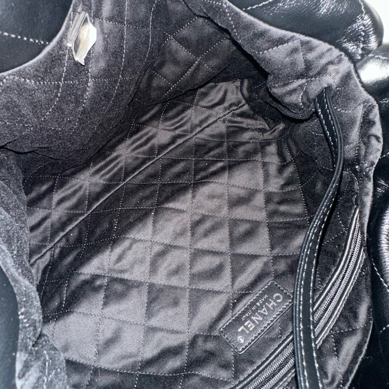Chanel AS3260 黑皮銀鏈22bag 小號-40