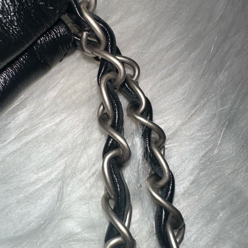 Chanel AS3260 黑皮銀鏈22bag 小號-51