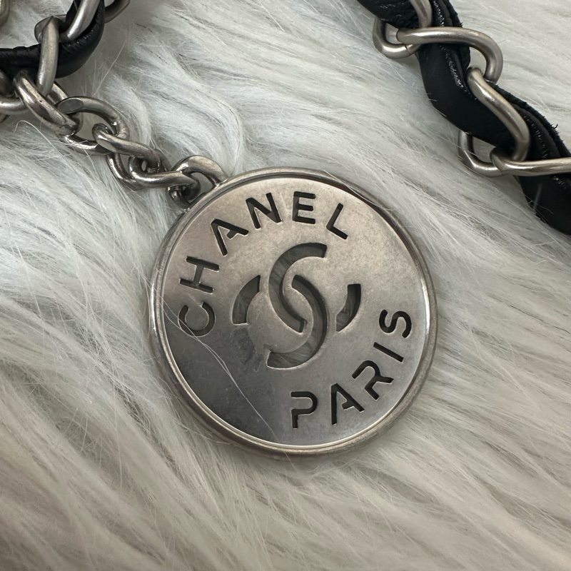 Chanel AS3260 黑皮銀鏈22bag 小號-53