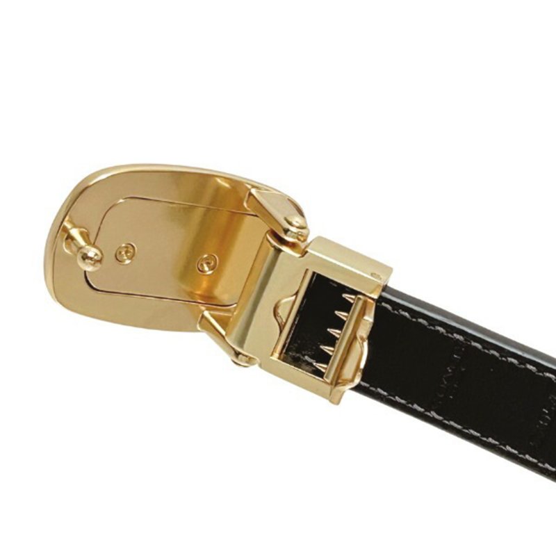 【COACH】經典老花LOGO皮帶-咖啡色-4