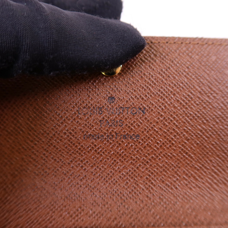 LOUIS VUITTON Monogram 6 Key Holder金扣鎖匙包棕色-8