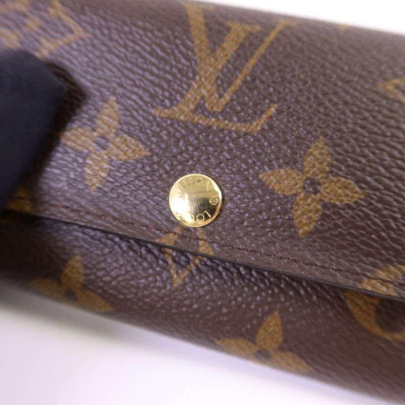 LOUIS VUITTON Monogram 6 Key Holder金扣鎖匙包棕色-9
