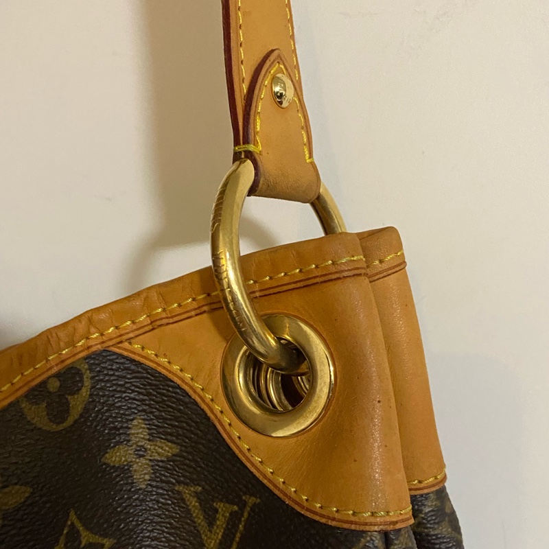 LV 蠻新 使用痕跡 肩背包 單肩包 大包 大容量 磁扣 托特包 南瓜包-3