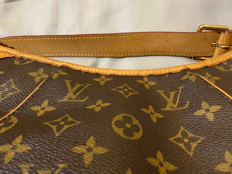 LV 蠻新 使用痕跡 肩背包 單肩包 大包 大容量 磁扣 托特包 南瓜包-13