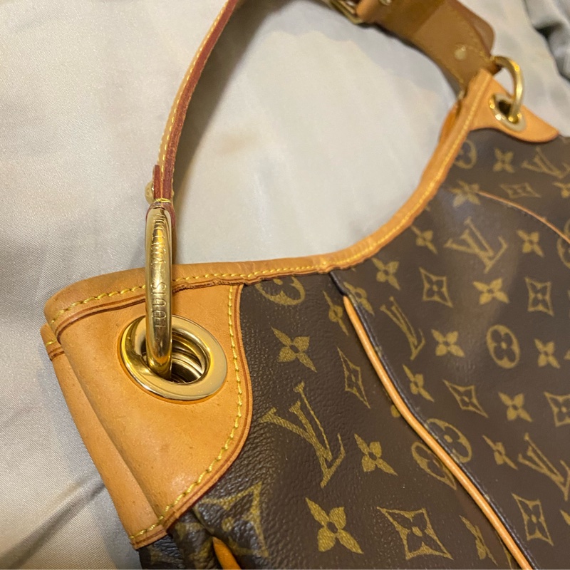 LV 蠻新 使用痕跡 肩背包 單肩包 大包 大容量 磁扣 托特包 南瓜包-15