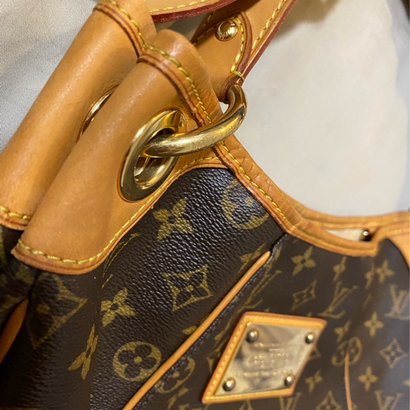 LV 蠻新 使用痕跡 肩背包 單肩包 大包 大容量 磁扣 托特包 南瓜包-18