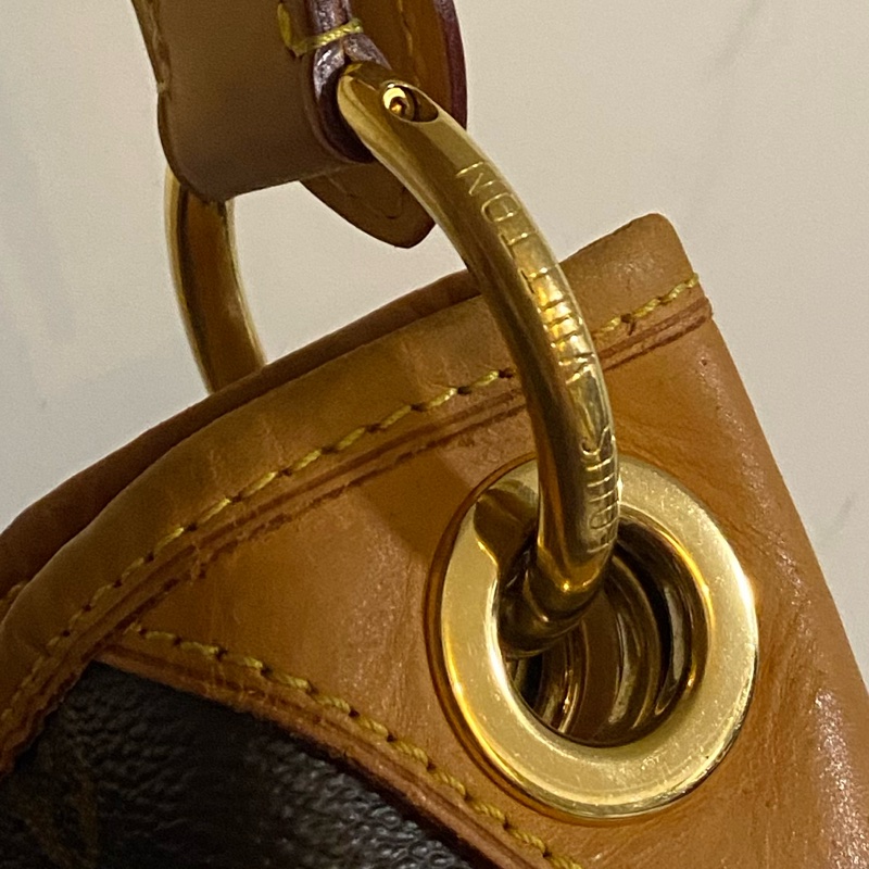 LV 蠻新 使用痕跡 肩背包 單肩包 大包 大容量 磁扣 托特包 南瓜包-20