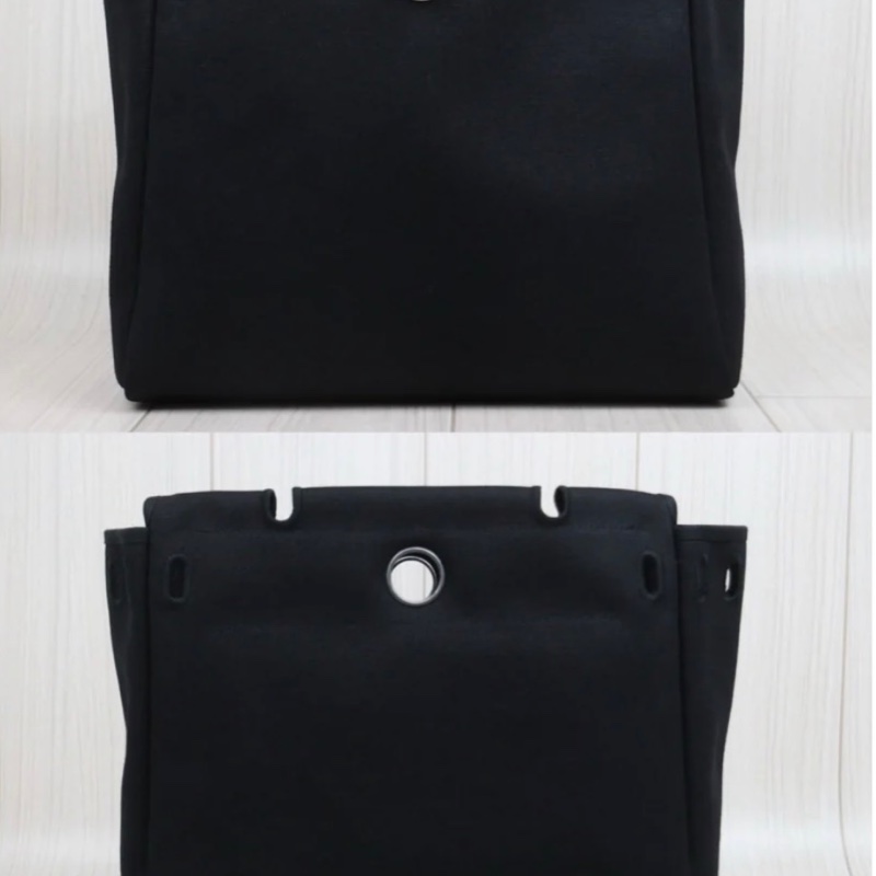 「JL精品代購」 98新 Hermes 愛馬仕 herbag 黑白熊貓色 兩包可替換-12