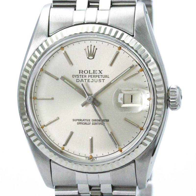 勞力士 Datejust 18K 白金精鋼自動男士腕錶 16014 拋光-0