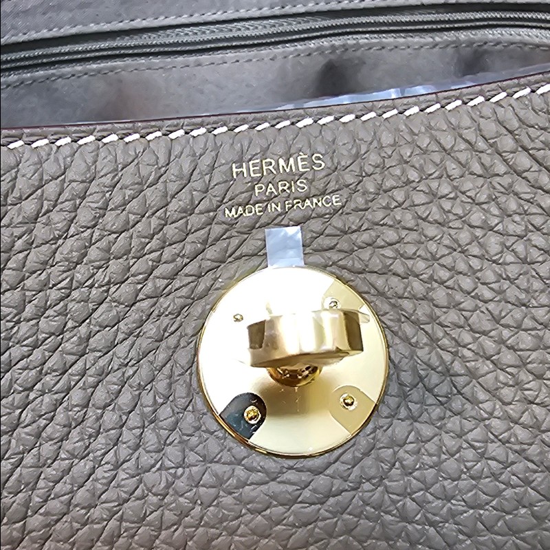 全新 愛馬仕 Hermes Lindy 26 Etoupe gold大象灰金扣 K刻-10