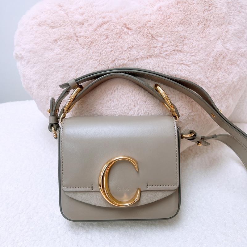 Chloe c bag mini 灰色斜挎包-0