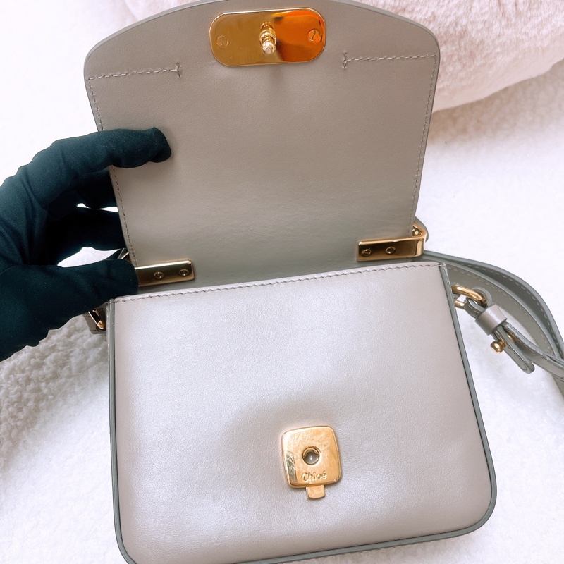 Chloe c bag mini 灰色斜挎包-9