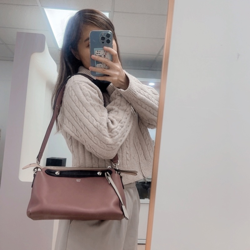 Fendi by the way 粉色肩背包-12