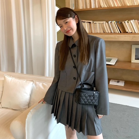 Chanel  芯片款 so black  黑色手提 化妝包 長盒子鏈條包 16*10*8  99新配件塵袋