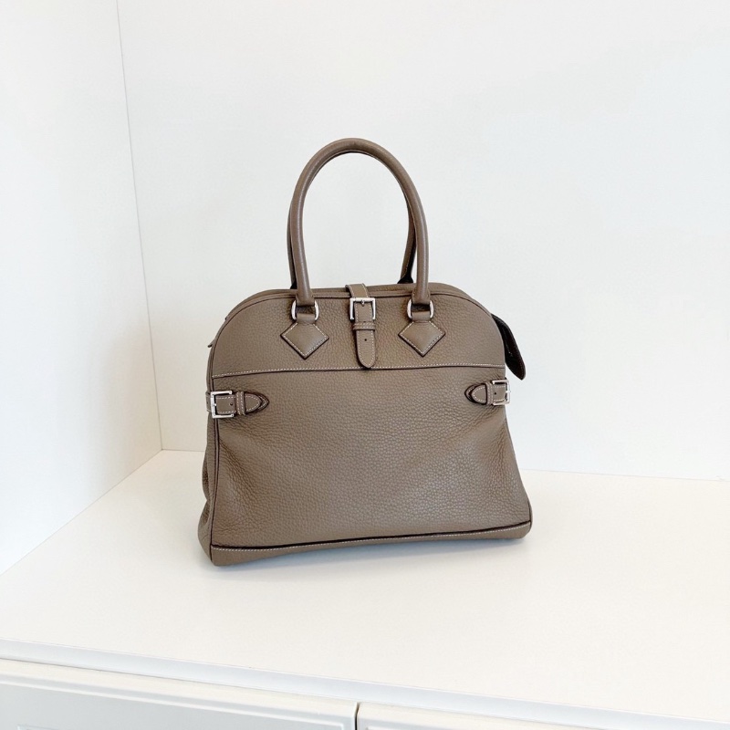 Hermes Atlas 35 大象灰銀扣手提包 TC皮36*30*12  98新配件塵袋-1