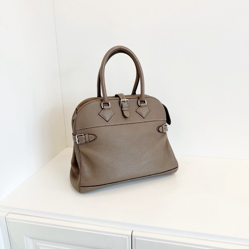 Hermes Atlas 35 大象灰銀扣手提包 TC皮36*30*12  98新配件塵袋-3