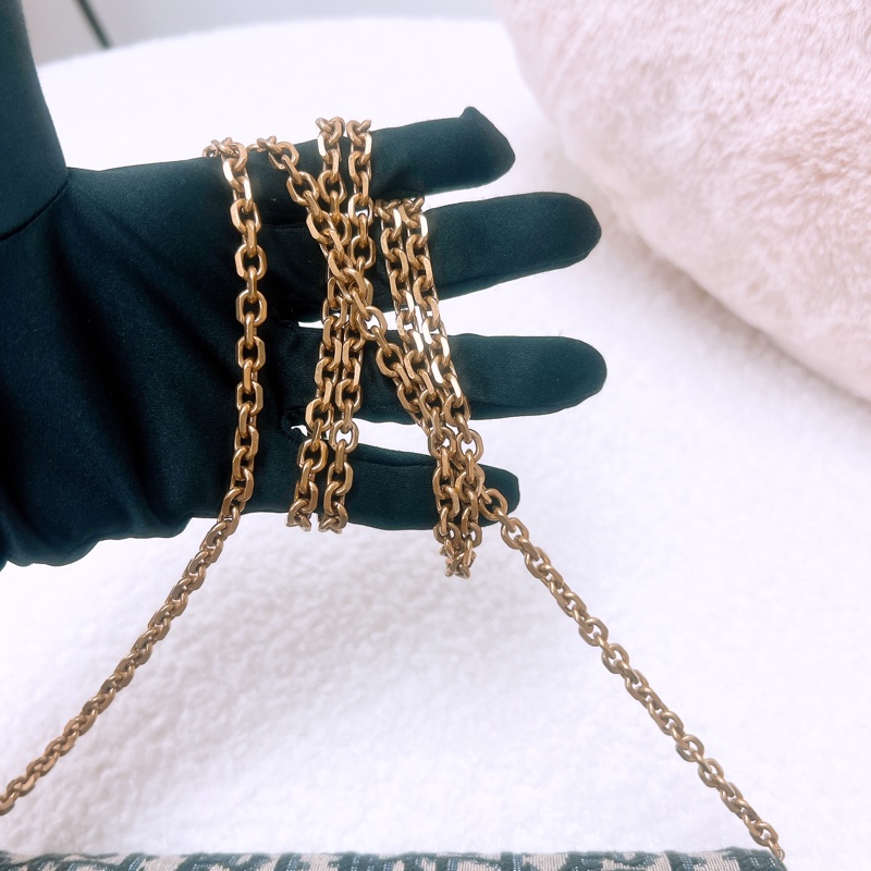 Dior saddle woc 藍色老花馬鞍鏈條包-10