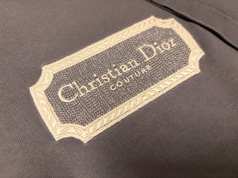 Dior 迪奧 95新短袖刺繡T恤 灰色 S-4
