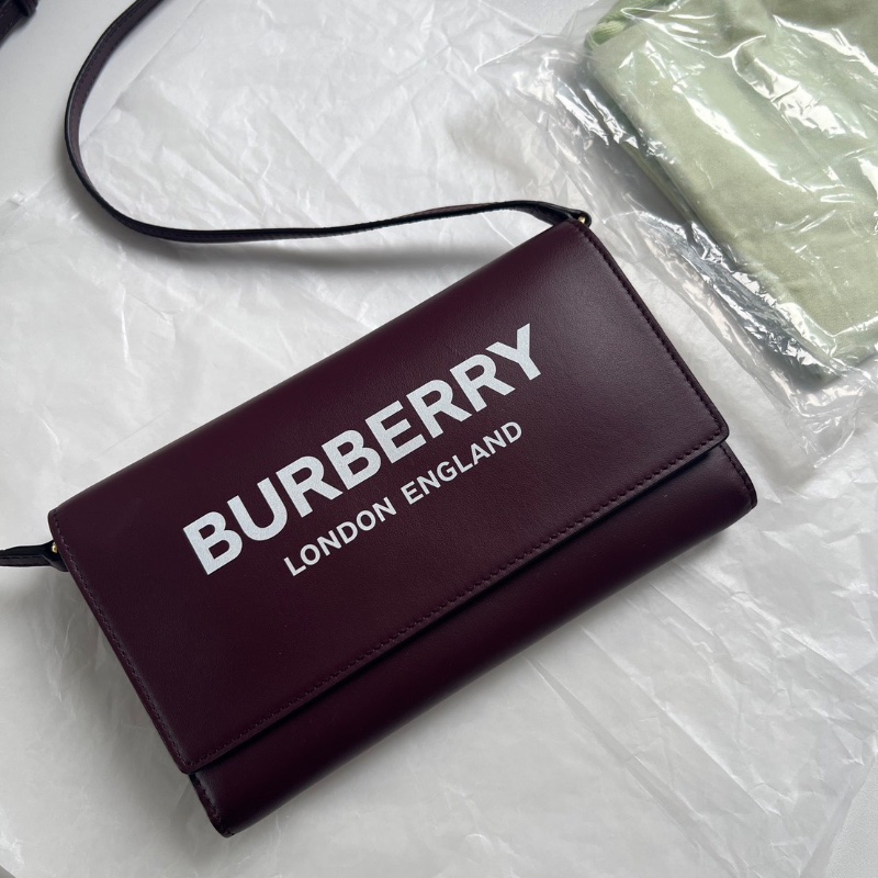 Burberry酒紅色信封包 20.5*12.5*2 99新配件塵袋-2