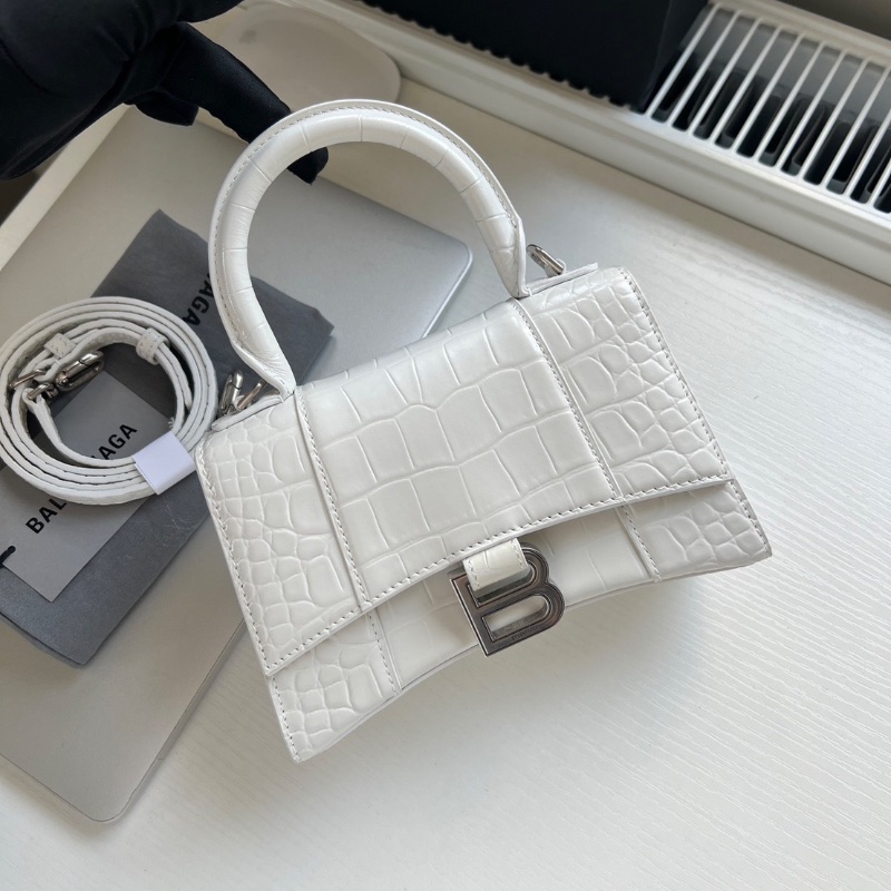 balenciaga沙漏包xs號 鰐魚壓紋19*13*8cm 全新閒置塵袋肩帶-1