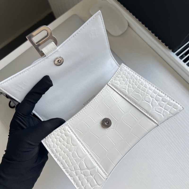 balenciaga沙漏包xs號 鰐魚壓紋19*13*8cm 全新閒置塵袋肩帶-2