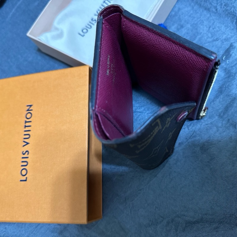 LV短夾（桃紅內裡）-14