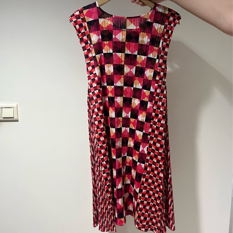 三宅一生 Pleats Please 經典菱格幾何壓褶洋裝 (PP33-JH757)-5