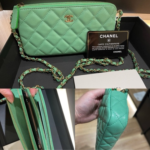 Chanel相機包 牛皮woc 放的下手機